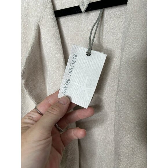 Barefoot Dreams CozyChic Ultra Lite Cascading Vest Sand Dune Size Medium NWT - Picture 4 of 11